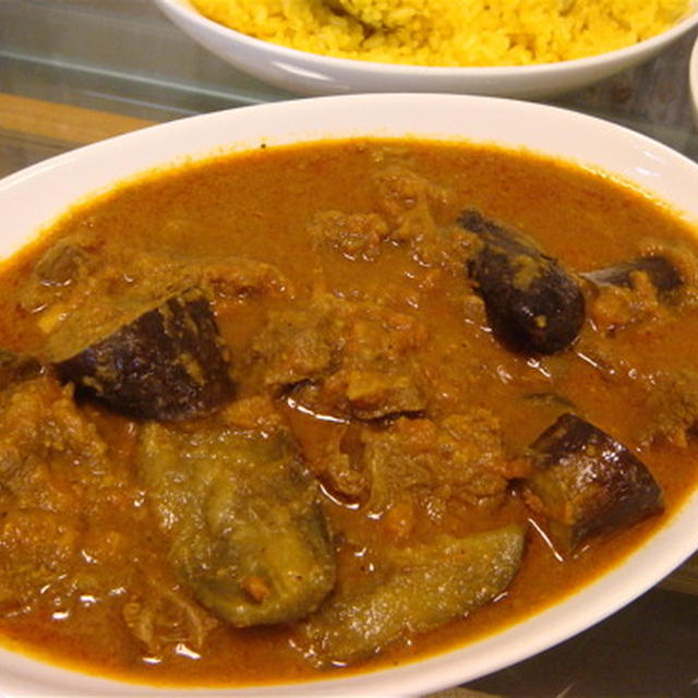 秋茄子と牛肉のインディアンカレー