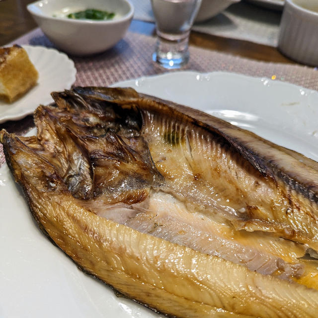 ホッケの開きと秋おろし。