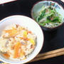 鶏ごぼうご飯と梅ナムル☆