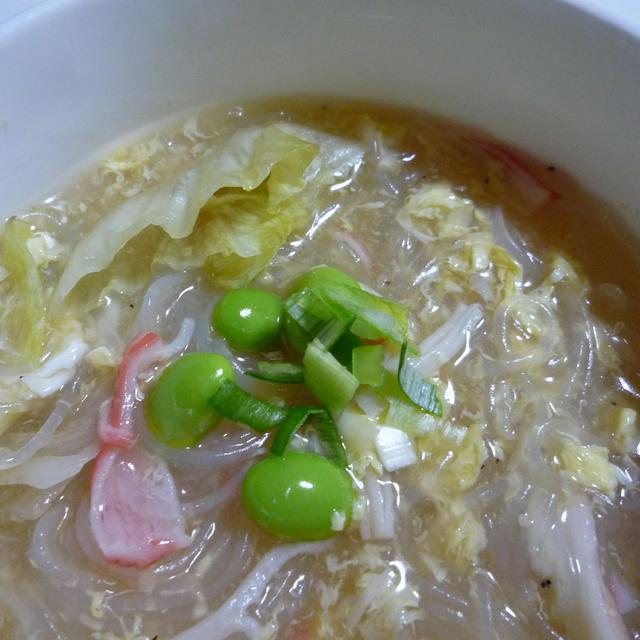 第六十二話　★シャキシャキレタスと枝豆の中華スープ★