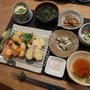 天ぷらと小鉢いろいろな晩ご飯♪