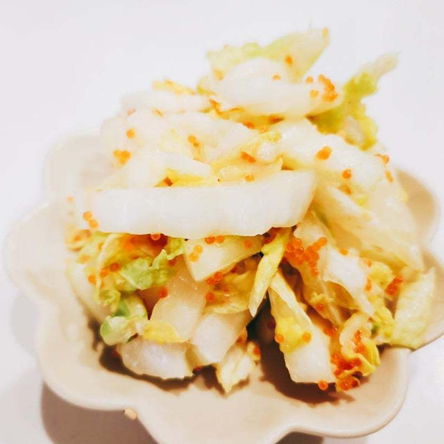 【過去レシピ】白菜でオススメ簡単レシピ♡とびっこと白菜の味噌マヨ和え