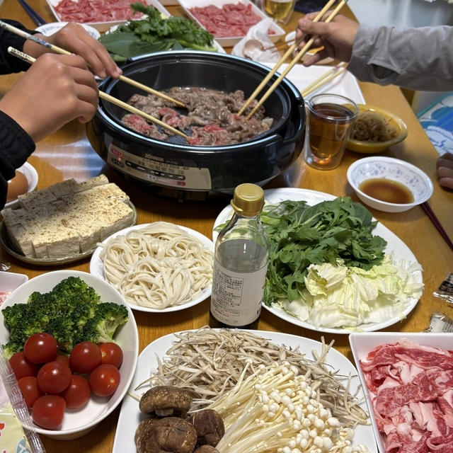 京君家族とすき焼き♪