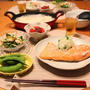 『鮭カマ』とストウブで『湯豆腐』の献立。