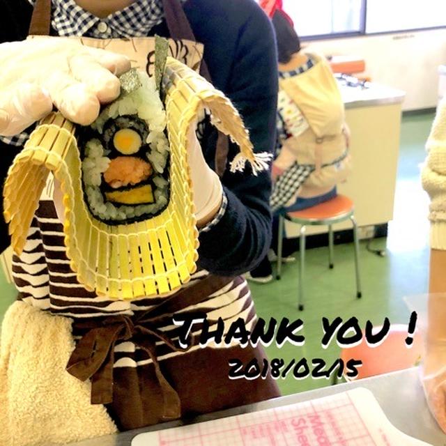 おひなさまの飾り巻き寿司◡̈♩R小学校家庭教育学級