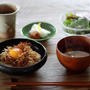 【おせちリメイク】ごぼうの田作り巣ごもり丼、ブランチ！