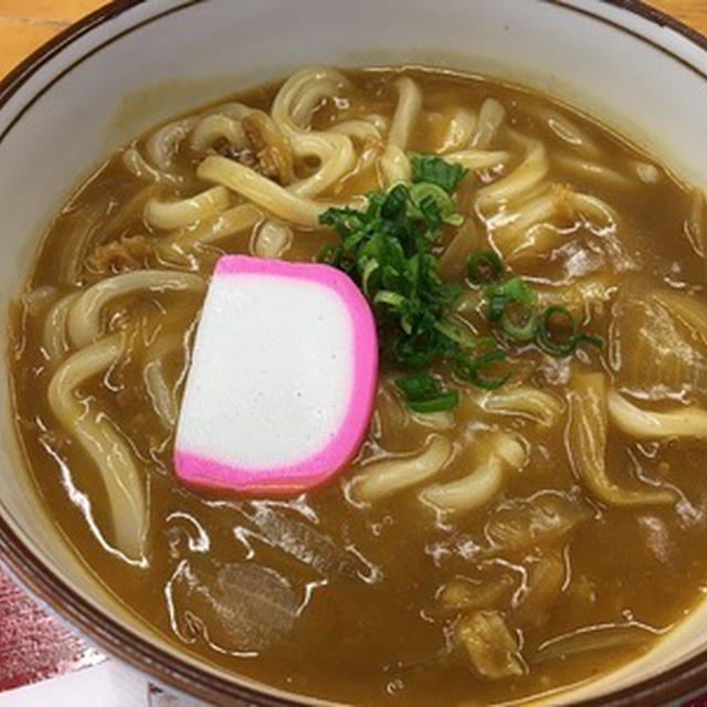道の駅「いずみ山愛の里」でカレーうどん