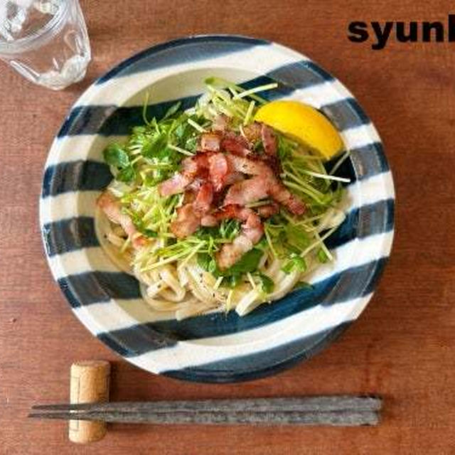 【簡単！！豆苗レシピ】絶品豆苗うどんと、豆苗とツナと塩昆布のサラダと、ハムで塗る