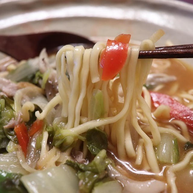 ★野菜をしこたま摂る！袋麺でタンメン風味噌ラーメン