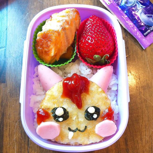 プリキュアのニャトラン弁当です By みきママさん レシピブログ 料理ブログのレシピ満載