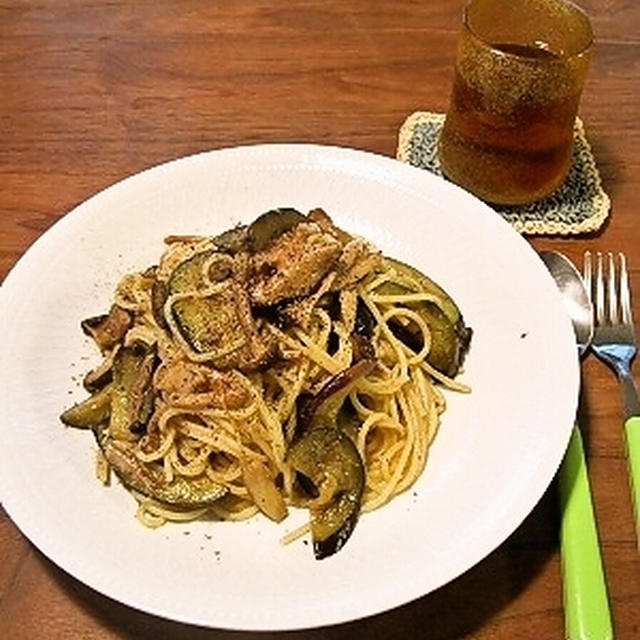 ゆりりさんの*茸のマリネでパスタ