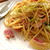 春野菜とベーコンの梅バターソースパスタ。°
