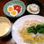 「春野菜-めんたいパスタ」と「だし煮大根-塩麴ソース」