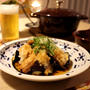 白身魚の竜田揚げと揚げ茄子の、みぞれポン酢