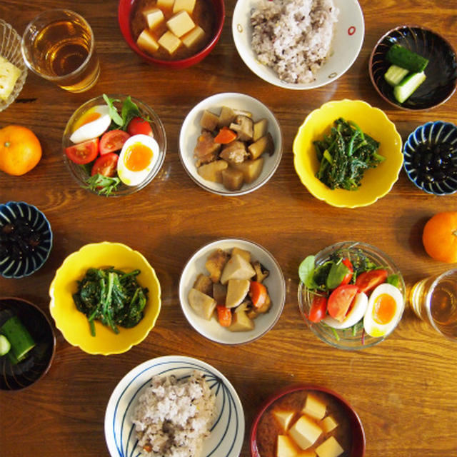 久々の朝ごはんは和食