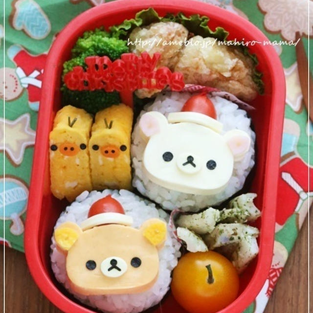 2色のチーズでリラックマ＆コリラックマのお弁当