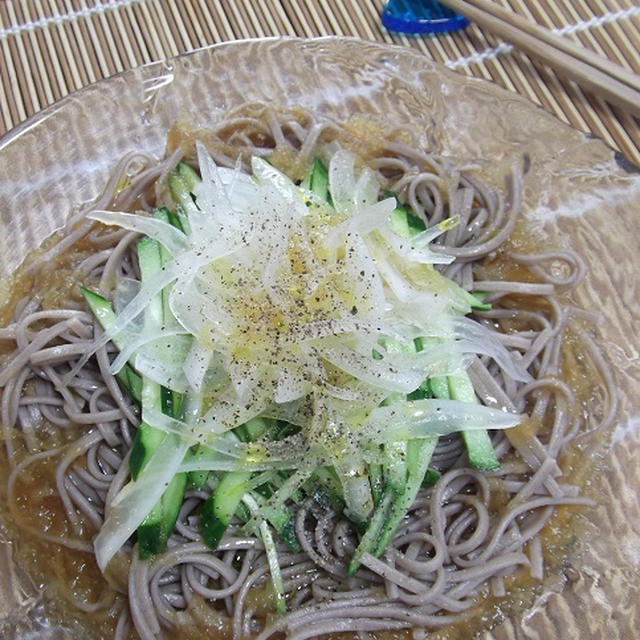 冷し★玉ねぎ蕎麦