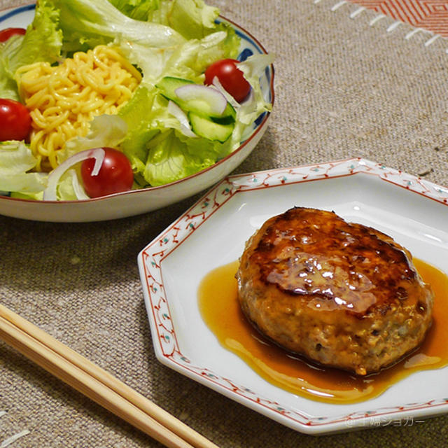 豆腐ハンバーグとコンニャク麺サラダと6/28のラン（2.5km）