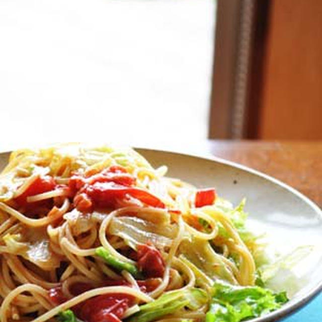 彼特製！夏野菜の彩パスタと、初心者な角食・・・