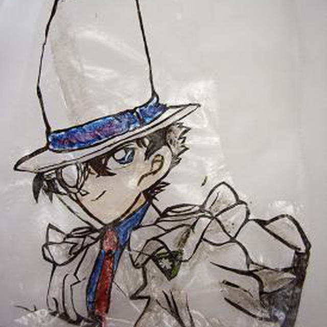 怪盗キッド キャラ弁シート　湿気に参って通常海苔切り