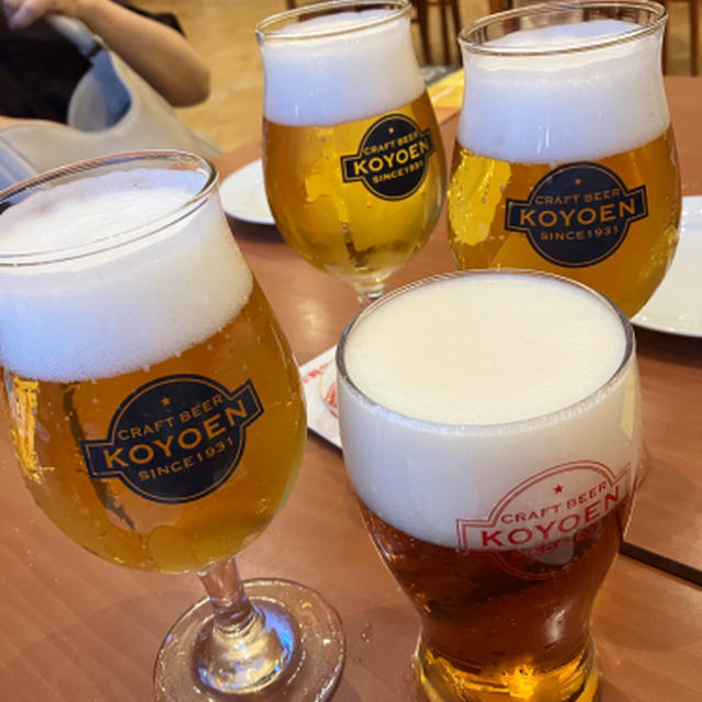 何十年ぶりに浩養園でビールを楽しむ