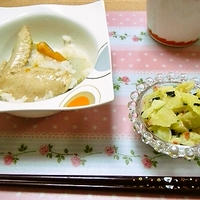 温まる参鶏湯と簡単ポテトサラダ☆