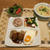 ロコモコワンプレート　と　肉団子のクリームシチューの晩ご飯♪