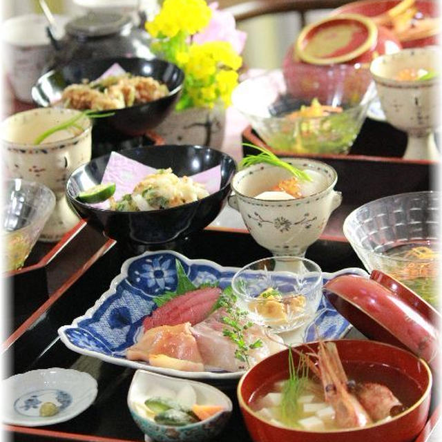 お刺身定食（？）の　献立。