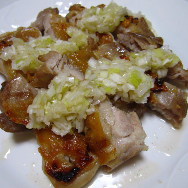 ごま油ネギ酢かけグリルチキン