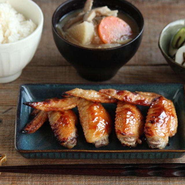 手羽先焼き献立
