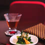 「春菊と柿の胡麻和え」