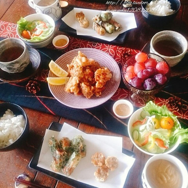 冷蔵庫にある物を揚げてみたデー♡　～流行りに乗ってない毎日～。　と、本日のわんこ。