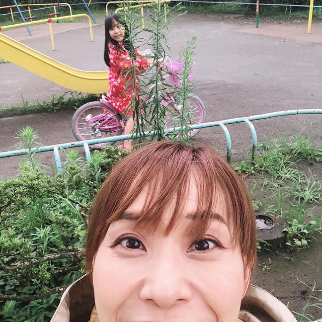 雨の中の公園です！！
