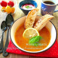 スープの会♥生姜×ミートソースの豆乳レモンスープ