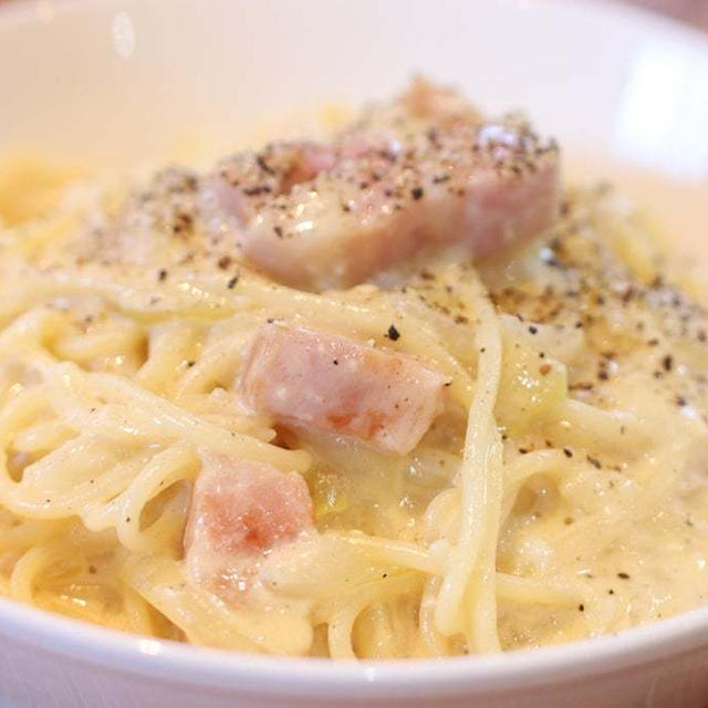 フライパン一つで作るカルボナーラ(*´艸｀*)やっぱり美味しい〜＼(^o^)／