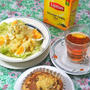 春の朝食は香り高い紅茶に、新ジャガのスパイシーミモザサラダとシナモンロール。