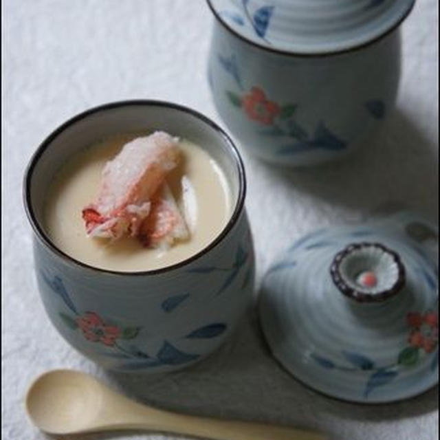 レンジで茶碗蒸し。