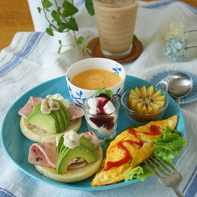 イングリッシュマフィンのブランチ