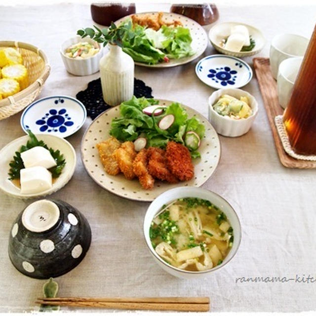 豚バラカツで夕ご飯
