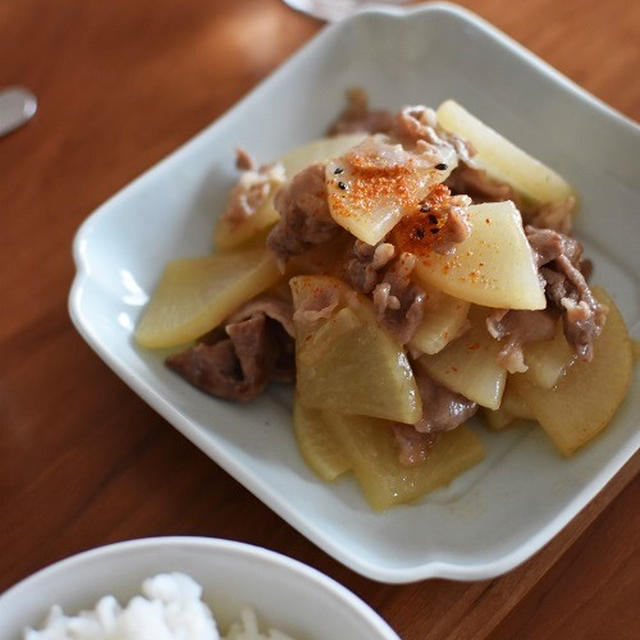 時短で朝ごはん「大根と豚肉の炒め煮」