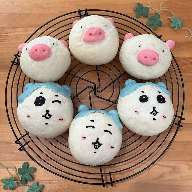 ハチワレパンと　ブタパンでお昼が待ち遠しくなるサンド弁当