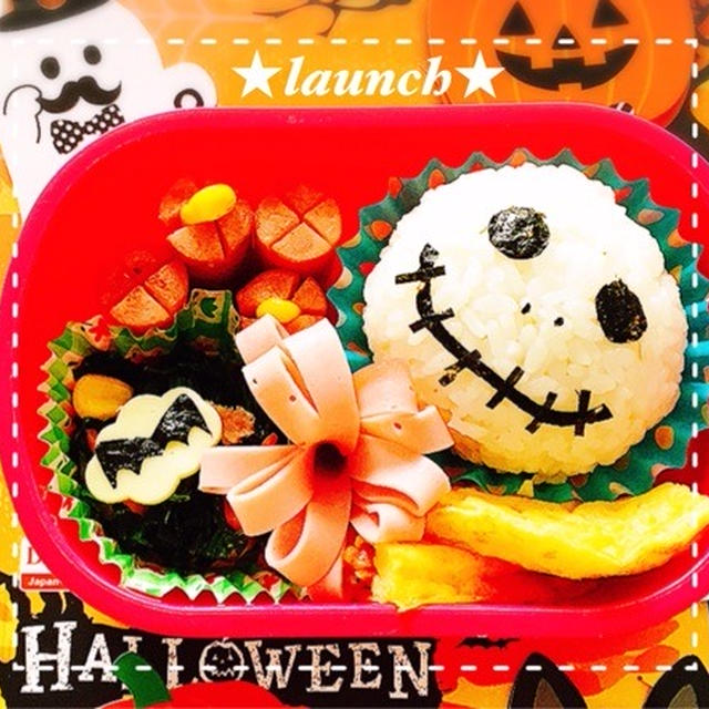 幼稚園弁当★久しぶりのキャラ弁‼︎ナイトメアジャックでHalloween風