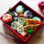 ちょっとうれしい時の赤飯おにぎり/豚ひき肉とクレソンの油揚げ巻きレシピ