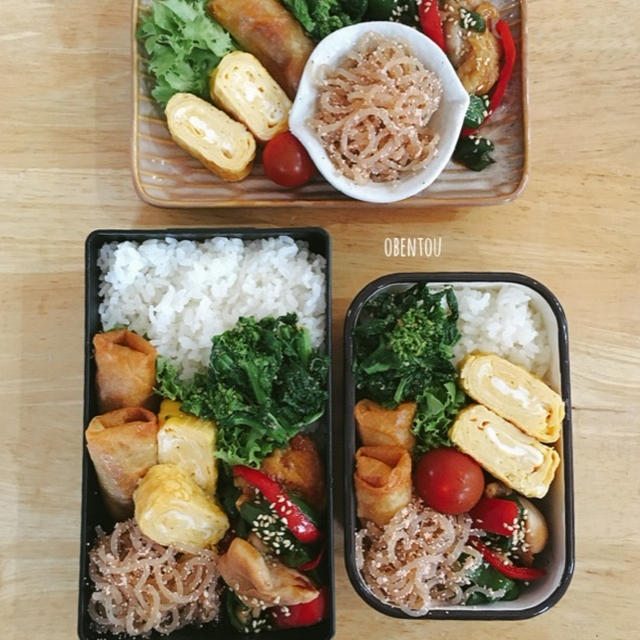 鶏肉のオイスター炒め弁当と春の美味しいもの。
