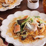 子供に人気＊きのこたっぷりちゃんちゃん焼き風皿うどん♡