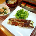 晩御飯。小松菜と魚介のマヨネーズ炒め。他。