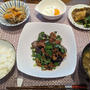 茄子の肉味噌のせとボンベイサファイア