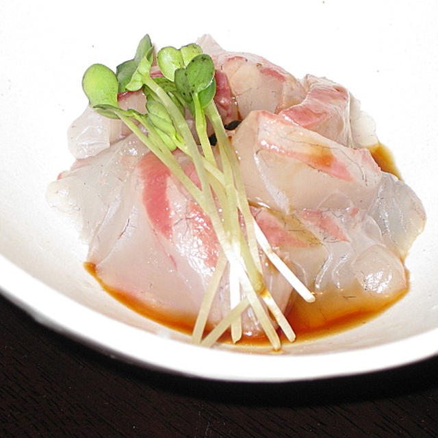 鯛の刺身をポン酢で By ジミヘンさん レシピブログ 料理ブログのレシピ満載