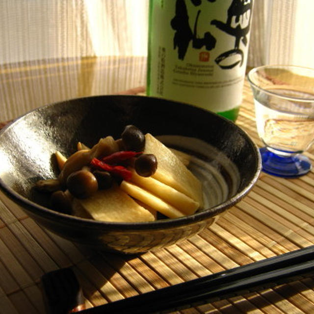 長芋ときのこの麺つゆ漬け