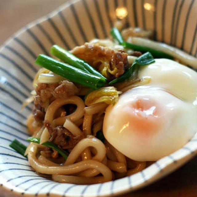 簡単＆ヘルシー！すき焼き風焼きうどん★